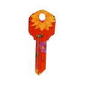 Round Orange Flower Key - Blank